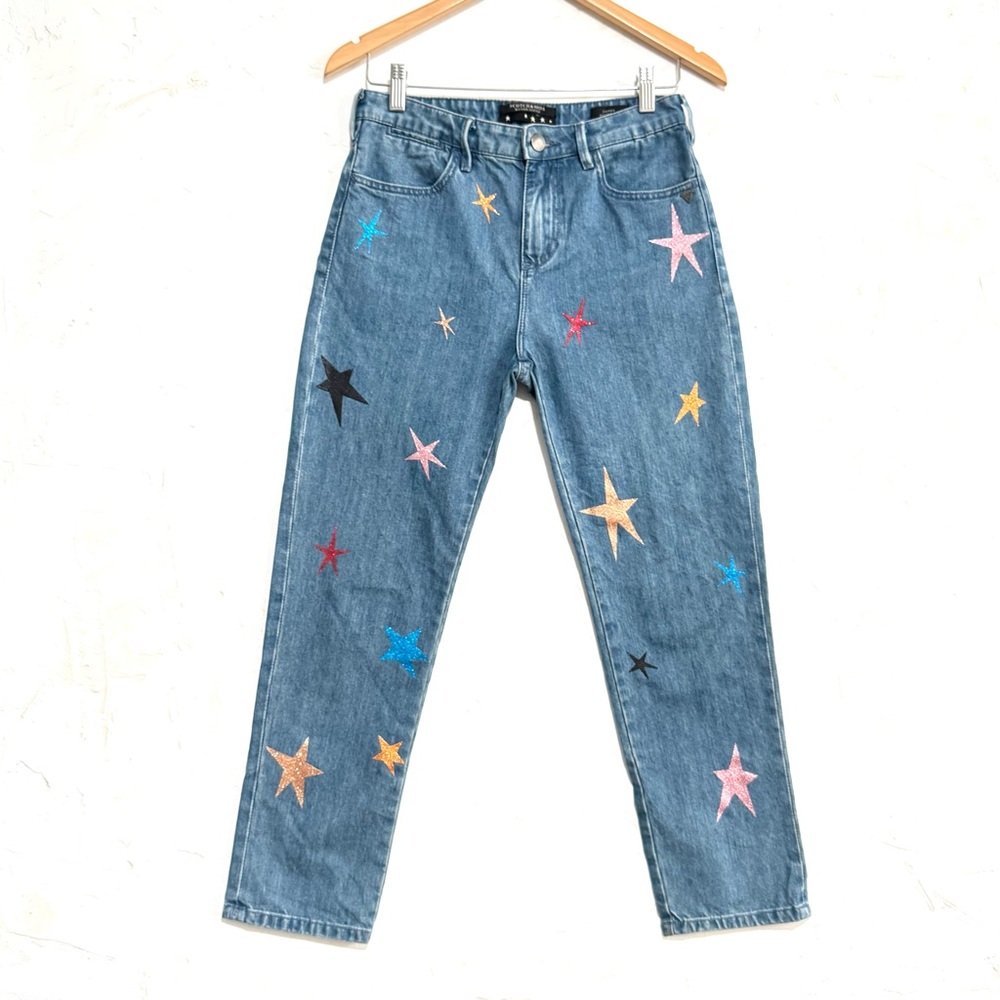 Scotch & Soda Star Print Johnny Boyfriend Jeans – High Rise